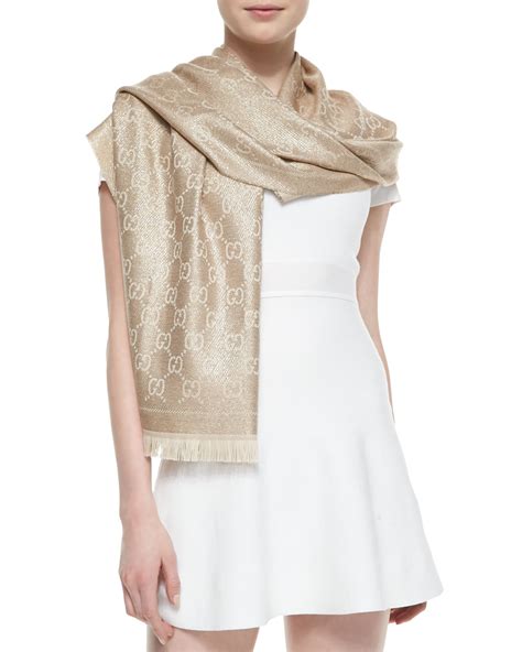 gucci shimmer stencil scarf|Gucci Scarves, Silks, Stoles & Shawls for Women .